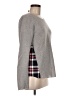 Aqua 100% Cashmere Plaid Gray Cashmere Pullover Sweater Size M - photo 4