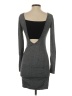 Express Solid Gray Casual Dress Size XS - photo 2
