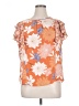 DR2 100% Polyester Orange Short Sleeve Blouse Size XL - photo 1