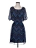 En Focus Studio 100% Polyester Chevron-herringbone Blue Cocktail Dress Size 4 - photo 1