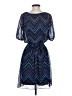 En Focus Studio 100% Polyester Chevron-herringbone Blue Cocktail Dress Size 4 - photo 2