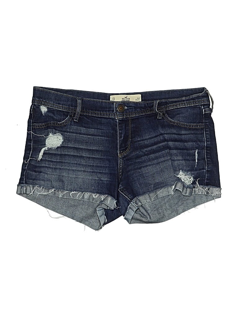 Pre-owned Hollister Denim Shorts In Blue