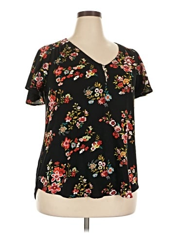 Tempted Hearts Short Sleeve Blouse (view 1)