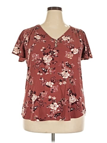 Tempted Hearts Short Sleeve Blouse (view 1)