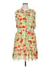 CAbi 100% Polyester Floral Orange Casual Dress Size XL - photo 1