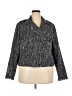 ELOQUII 100% Polyester Tweed Blue Gray Jacket Size 20 Plus - photo 1