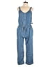 Black Tape_ 100% Tencel Blue Overalls Size L (petite) - photo 1