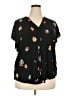 Torrid 100% Rayon Black Short Sleeve Blouse Size 2X Plus (2) - photo 1