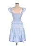 White Birch Checkered-gingham Blue Casual Dress Size L - photo 2