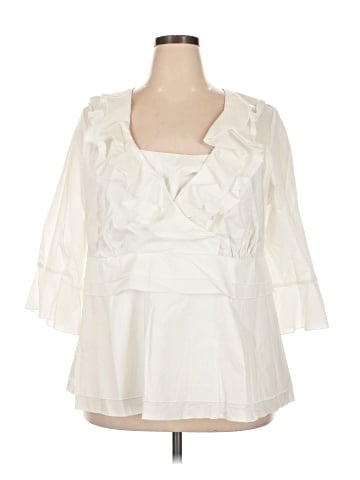 Jessica London 3/4 Sleeve Blouse (view 1)