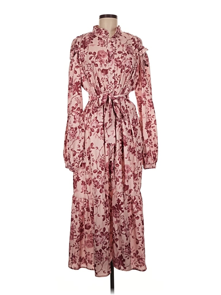 Pre-owned Beulah Style Casual Dress In Burgundy
