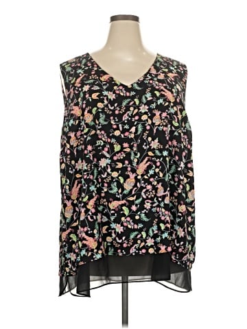 Rose + Olive Sleeveless Blouse (view 1)