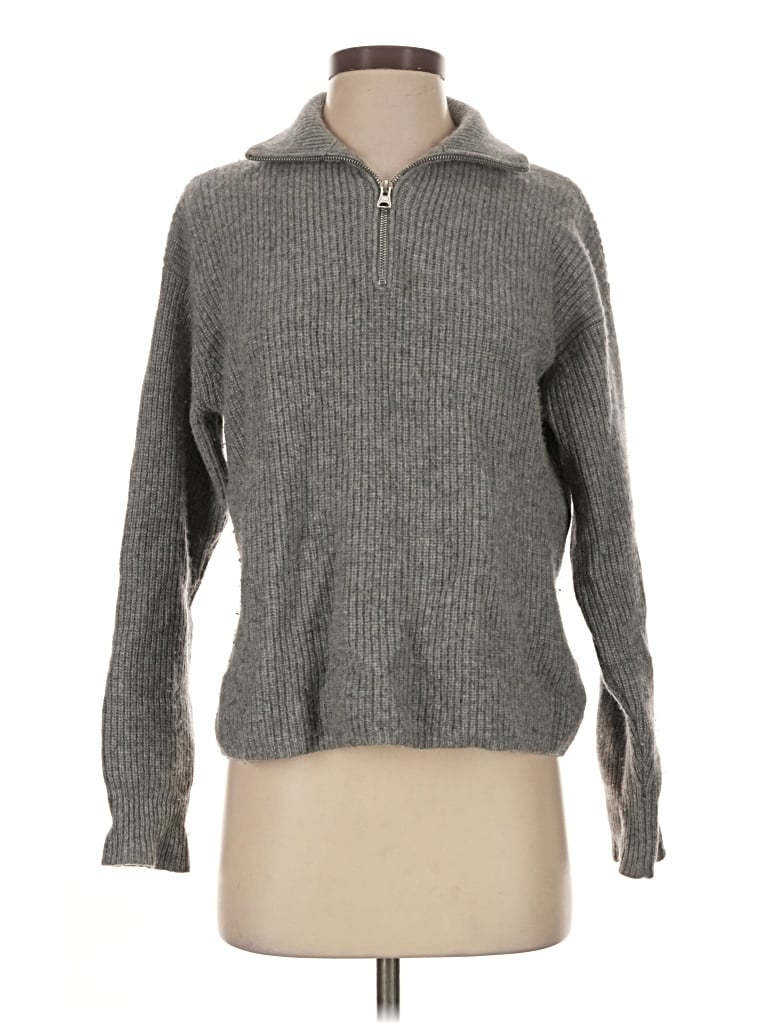 Pre-owned Quince Cashmere Pullover Sweater In Gray