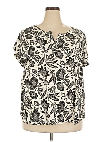 Jones New York Short Sleeve Blouse (view 1)