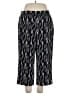 Nine West 100% Polyester Print Black Casual Pants Size XL - photo 1