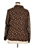 Style&Co 100% Polyester Floral Brown Long Sleeve Blouse Size 20 - photo 2