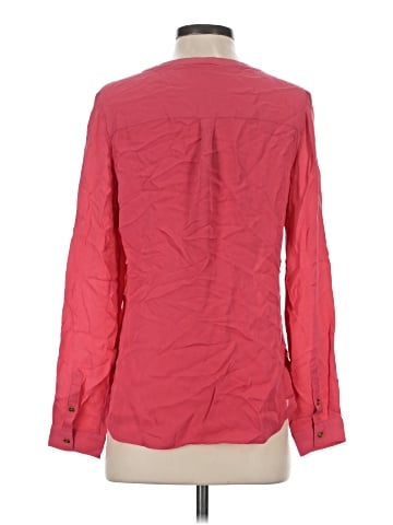 Ecru Long Sleeve Silk Top (view 2)