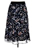DKNY 100% Polyester Floral Blue Casual Skirt Size M - photo 1