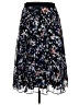 DKNY 100% Polyester Floral Blue Casual Skirt Size M - photo 2