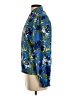 Susan Graver 100% Recycled Polyester Print Blue Track Jacket Size 2 - photo 5