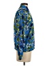Susan Graver 100% Recycled Polyester Print Blue Track Jacket Size 2 - photo 4