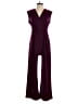 Nina Leonard Solid Burgundy Jumpsuit Size S - photo 1