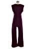 Nina Leonard Solid Burgundy Jumpsuit Size S - photo 2