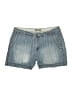 Natural Reflections Plaid Blue Denim Shorts Size 12 - photo 1