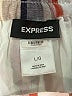 Express Stripes Ivory Casual Pants Size L - photo 3