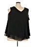 Avenue 100% Polyester Black Sleeveless Blouse Size 26 - 28 Plus - photo 1