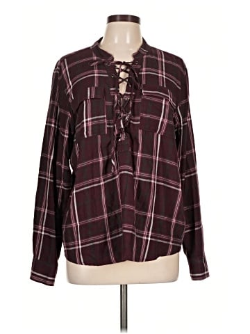 Aqua Long Sleeve Blouse (view 1)