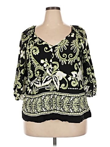 Cato 3/4 Sleeve Blouse (view 1)