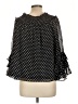 CeCe 100% Polyester Polka Dots Black 3/4 Sleeve Blouse Size L - photo 2