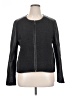 Eileen Fisher Color Block Graphic Tweed Solid Black Gray Jacket Size XL - photo 1
