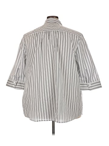 Roaman's 3/4 Sleeve Button-Down Shirt (view 2)