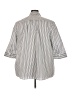 Roaman's Stripes Silver 3/4 Sleeve Button-Down Shirt Size 30 - photo 2