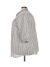 Roaman's Stripes Silver 3/4 Sleeve Button-Down Shirt Size 30 - photo 5