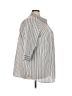 Roaman's Stripes Silver 3/4 Sleeve Button-Down Shirt Size 30 - photo 4