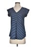Express Stripes Blue Short Sleeve Henley Size XS - photo 1