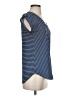 Express Stripes Blue Short Sleeve Henley Size XS - photo 4