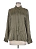 Express Stripes Green Long Sleeve Blouse Size M - photo 1
