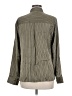 Express Stripes Green Long Sleeve Blouse Size M - photo 2