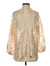 Soft Surroundings 100% Polyester Gold 3/4 Sleeve Blouse Size S - photo 1