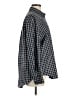 Zara Checkered-gingham Blue Long Sleeve Button-Down Shirt Size M - photo 4