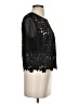 Milly 100% Polyester Black Short Sleeve Top Size S - photo 4