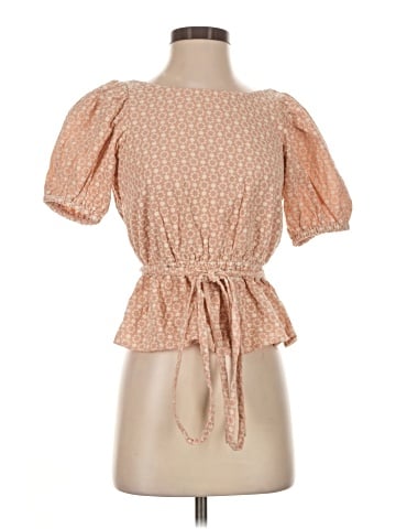 Line & Dot Short Sleeve Blouse (view 1)