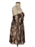 City Studio Metallic Brown Cocktail Dress Size 5 - photo 4