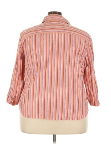 Karen Scott Sport 3/4 Sleeve Button-Down Shirt (view 2)
