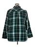 True Craft 100% Cotton Plaid Teal 3/4 Sleeve Button-Down Shirt Size 2X - photo 2
