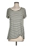 Green Envelope Stripes Ivory Short Sleeve T-Shirt Size M - photo 1